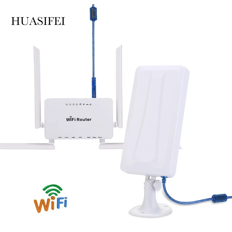300Mbps Wireless Router + High Gain Wifi USB Adapter 2.4G Router WiFi Amplifier, diperpanjang Sinyal Wifi Berbagi Fungsi