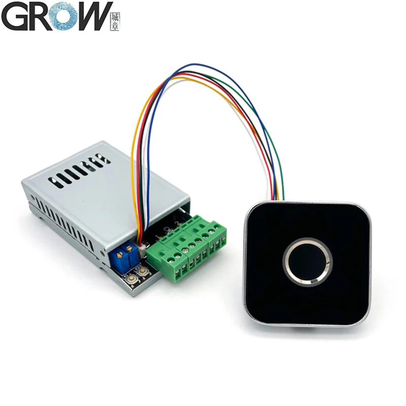 GROW K220+R502-AW DC10-24V Two Relay Output With Administrator/User Fingerprint Access Control Board 0.5s-60s Self-locking