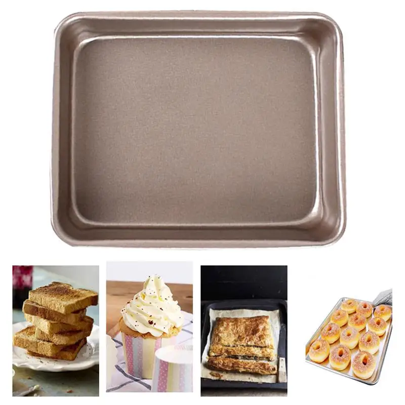 Kapmore 1pc Cake Baking Pan Non-Stick Creative Square Bread Baking Pan Heat-Resistant Cookies Baking Tray DIY Baking Tools