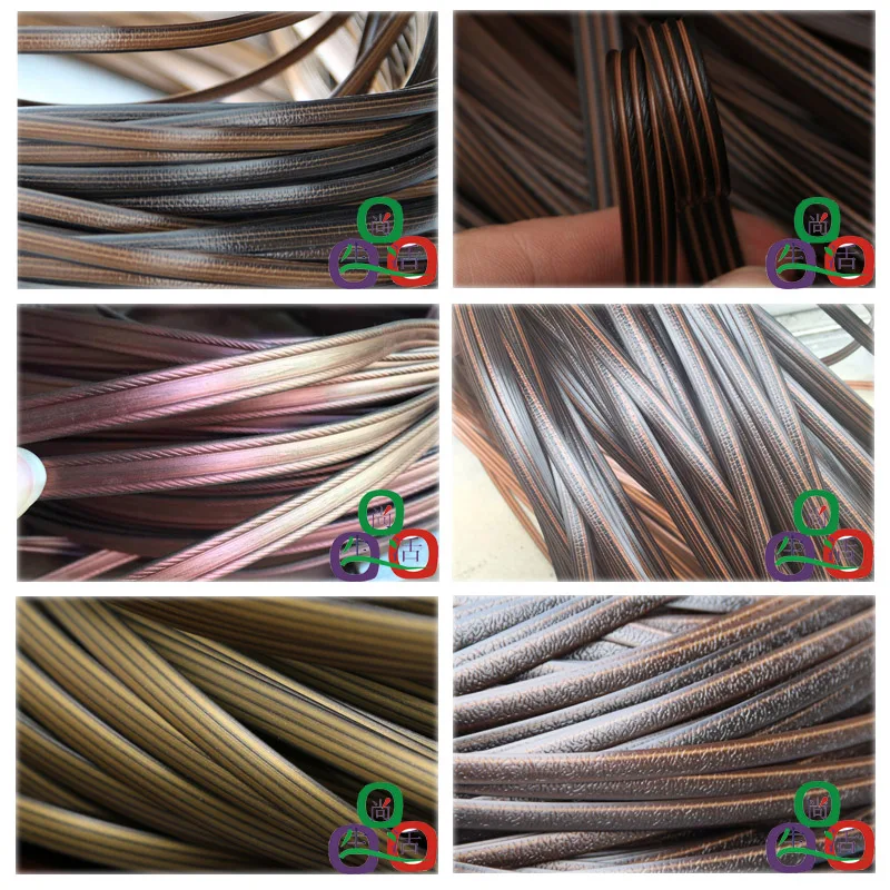 500G Kaffee Gradienten Flache Synthetische Rattan Material Rolle Handmade Weben Seil Reparatur Möbel Bett Sofa Stuhl Tisch Korb