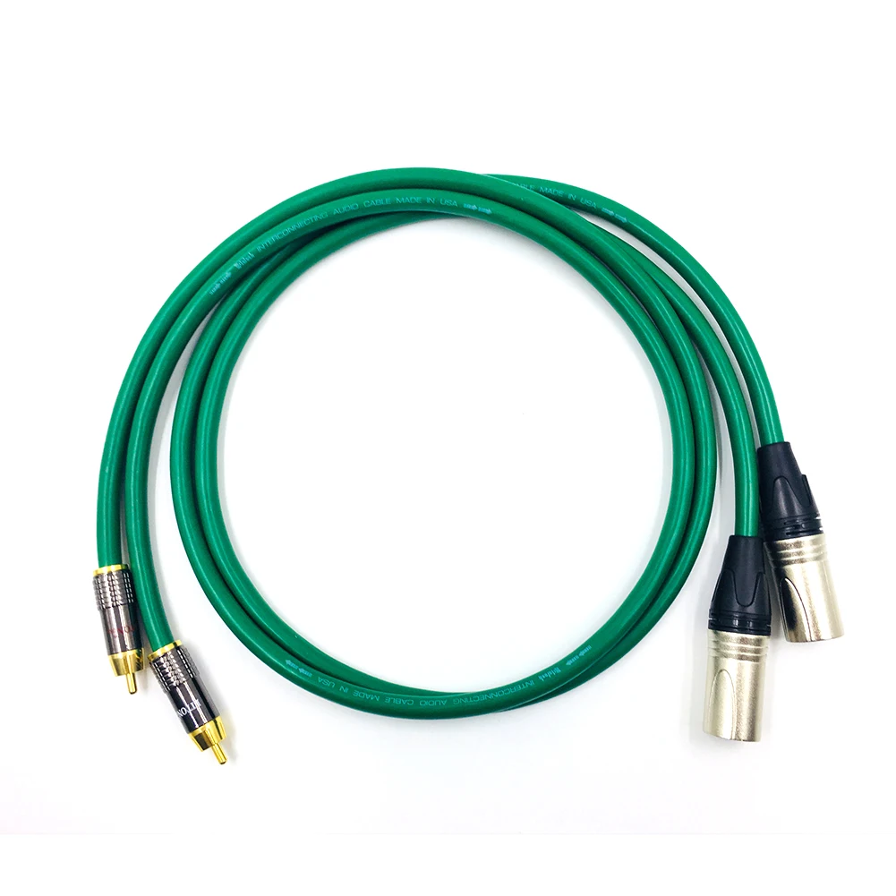 

Hifi audio 2328 Interconnector cable RCA to XLR Cable High Quality 6N Silver Plated 2RCA Male to 2XLR Male Cable