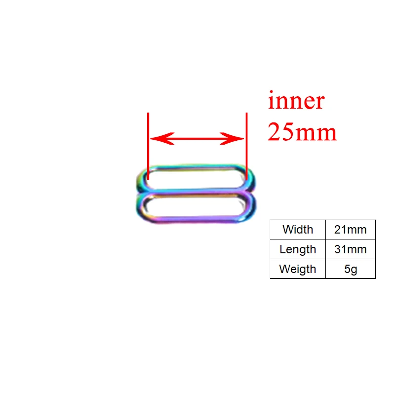 1pc Metal Non-Welded plating Roller Pin Adjuster buckles For Backpacks Straps dog collar  accessory for 10mm 15mm 20mm 25mm 30mm