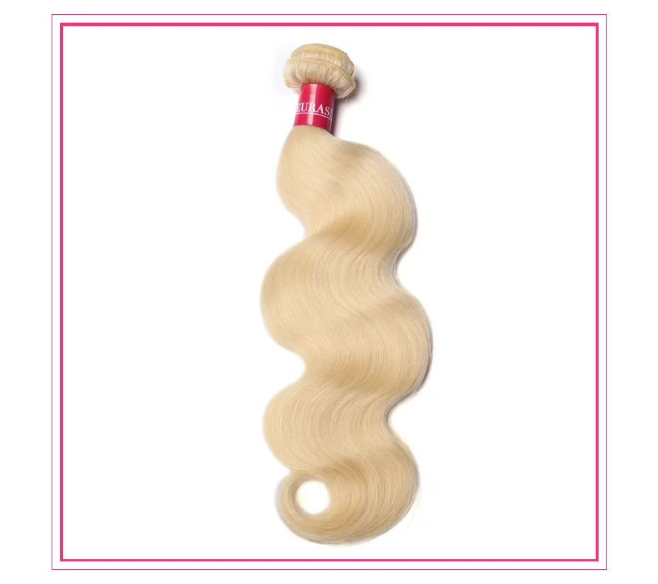 Alimon ica Bündel 613 Honig blond Remy brasilia nischen Körper Welle Haar weben Schuss Remy Menschenhaar Bündel 8-40 Zoll lang – Detail 6