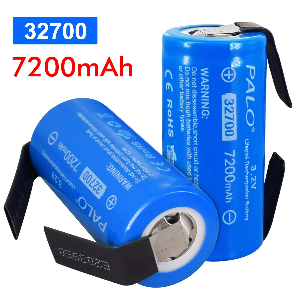 PALO Neue 32700 LiFePO4-Batterie 7200mAh 3,2V 32700 35A Dauerentladung Maximal 55A Hochleistungs-LiFePO4-Batterie + Nickelbleche – Detail 4