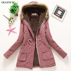 Abrigo de piel con capucha para mujer, Parka informal militar, chaquetas de plumón, CC001, invierno, 2019