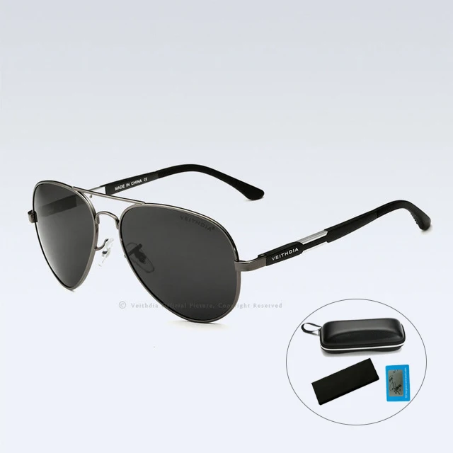 Veithdia Pilot Zonnebril Aluminium Mannen Vrouwen Eyewear Gepolariseerde UV400 Lens Zonnebril Mannelijke Klassieke Brillen Voor Rijden 6695