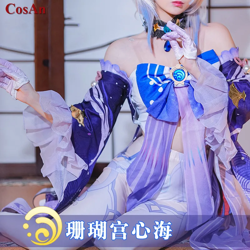 New Game Genshin Impact Sangonomiya Kokomi Cosplay Costume Elegant Formal Dress Female Activity Party Role Play Clothing XS-2XL