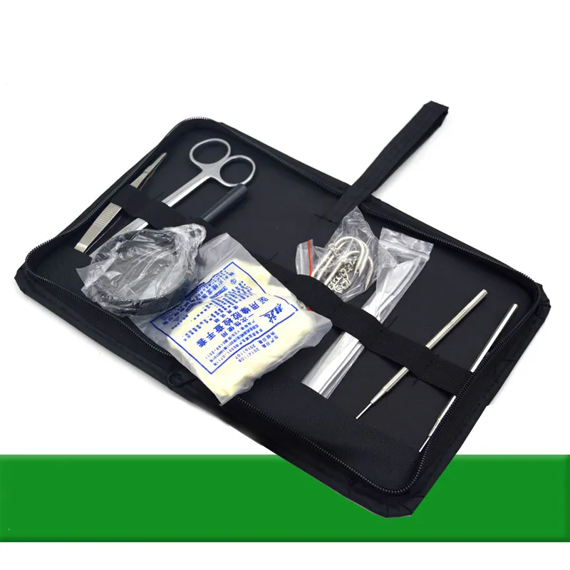 9PCS/Sets of Surgical Scissors Magnifying Glasses Three Jaw Hooks and Other Surgical Tools Are Included