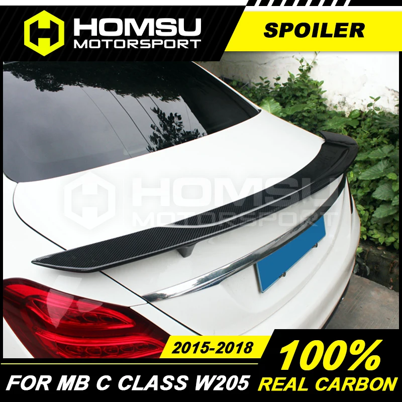 Карбоновый спойлер PSM CS R для Mer-cedes 2015-2019 C class w205 C63 C200 C250, спойлер на заднюю крышку из углеродного волокна