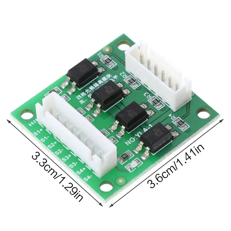 4-канальный 12В/24В до 5В вход высокого и низкого уровня преобразования оптопара модуль Q6PA