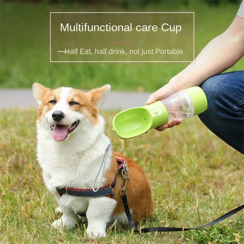 Portable Outdoor Pet Cups Hanging Portable Water Food Cup Dog Water Bottle Cat Tableware Pet Drinking Bowl