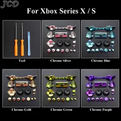 JCD For Xbox Series X S Controller Chrome buttons kit L R LB RB Bumper Trigger Buttons Mod Kit Game Accessories