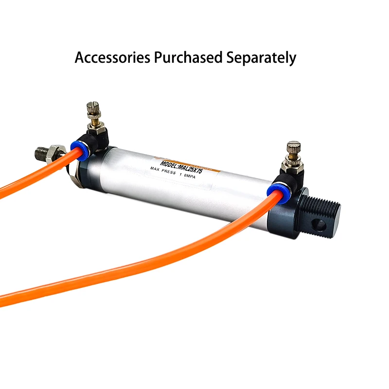 MAL Series Mini Pneumatic Cylinder 16/20/25/32/40mm Bore 25-400mm Stroke Double Acting Aluminum Alloy Air Cylinder