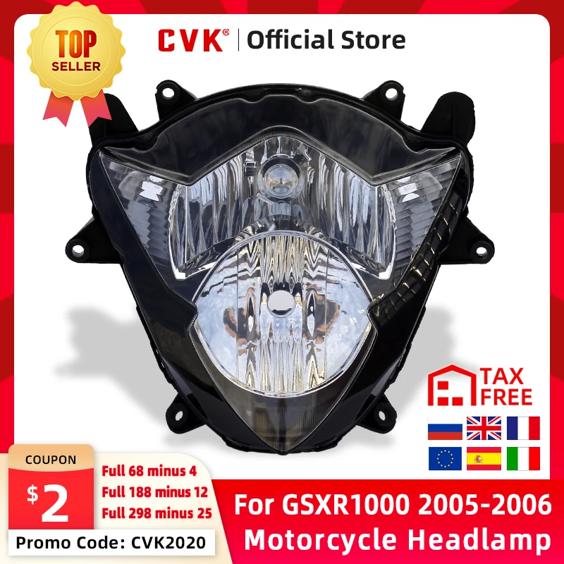CVK Motorcycle Headlight Headlamp Head Light For SUZUKI GSXR1000 GSX-R GSXR 1000 K5 2005 2006 05 06 Head Lamp Headlight assembly
