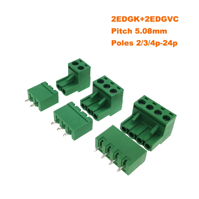 

Клеммная колодка PCB с винтовым штекером 100 мм, шаг 30/50/5,08 шт., 2edgvc 2P 3P 4P, прямой штырь, штекер/гнездо, подключаемый разъем