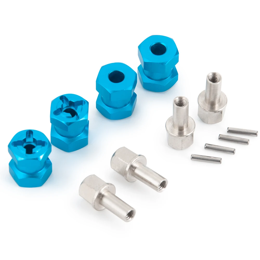 AXSPEED 4PCS 12mm Wheel Hex Adapter Extended Hub Drive Adapter 15/20/25/30mm for 1/10 Axial SCX10 Wraith TRX4 Parts