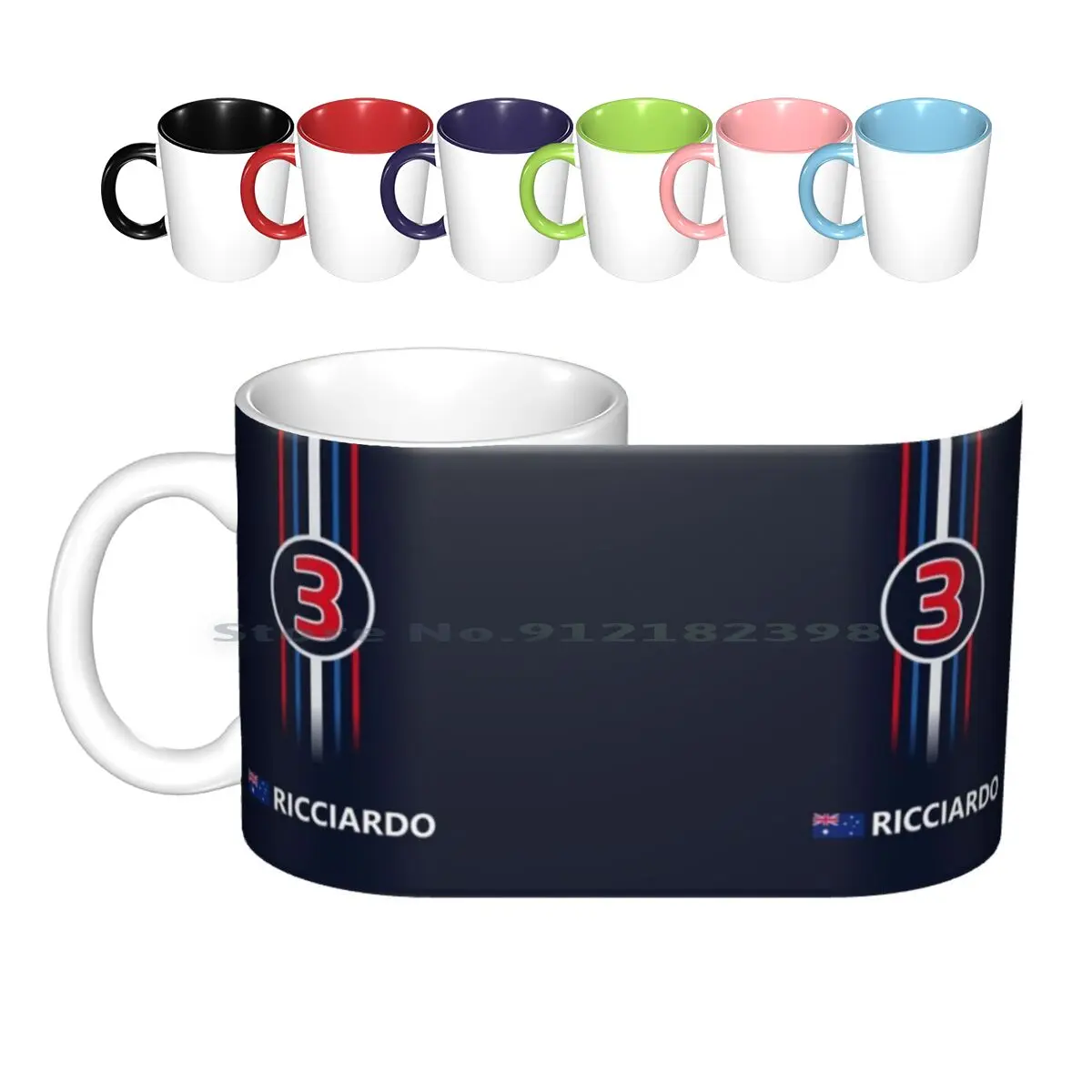 2016-#3 Ricciardo [ Classic Version ] Ceramic Mugs Coffee Cups Milk Tea Mug 2016 Daniel Ricciardo Ricciardo Motorsport Racing