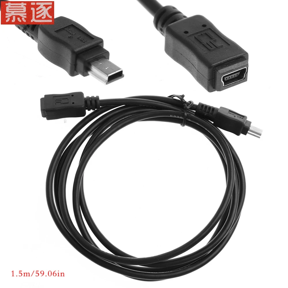 1Pcs Schwarz Licht Adapter Kabel 5 Füße/1,5 m Mini USB B 5pin Männlich Zu Weiblich Verlängerung Kabel kabel Adapter