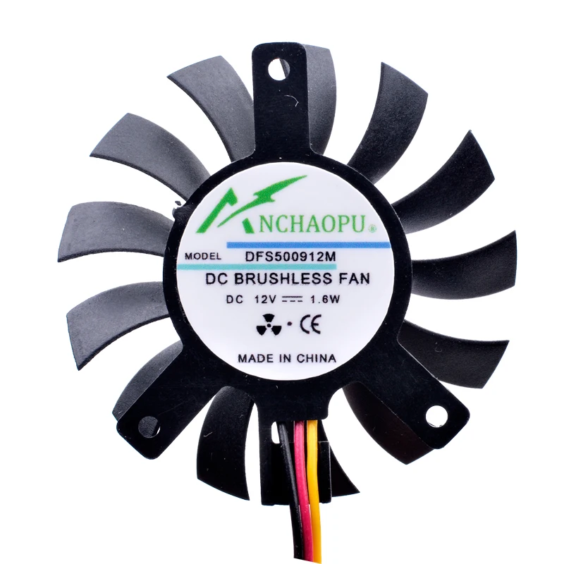 DFS500912M 35X35X27Mm 27X27X27Mm DC12V 1.6W 45Mm Router Kontrol Industri TV Heat Sink Didedikasikan Kartu Grafis Kipas Pendingin