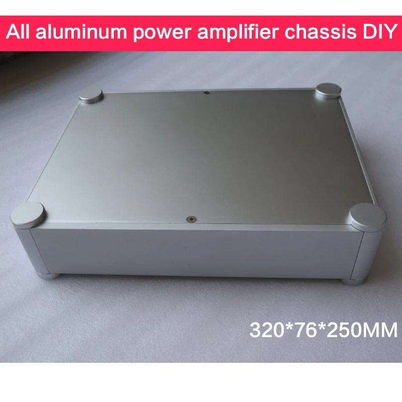 

All-aluminum Power Amplifier Chassis DIY 3206 Pre-amp Cases DAC/headphone Amplifier Shell Audio Box Power Enclosure 320*76*250MM