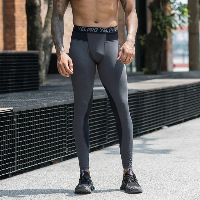 Man s Compression Pants Running Sport Leggings For Fitness Jogging Workout Quick Dry Breathable Tights Men Gym Yoga Sportswear Running Tights AliExpress