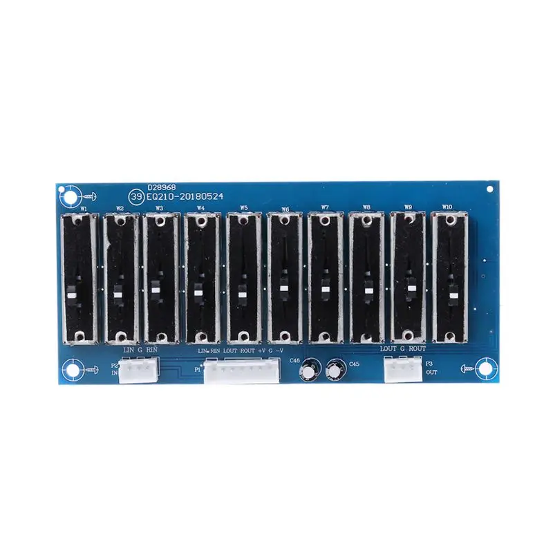 لوحة معادل EQ ، لوحة أمامية لمكبر الصوت ، ستيريو ، قناة مزدوجة ، قابلة للتعديل