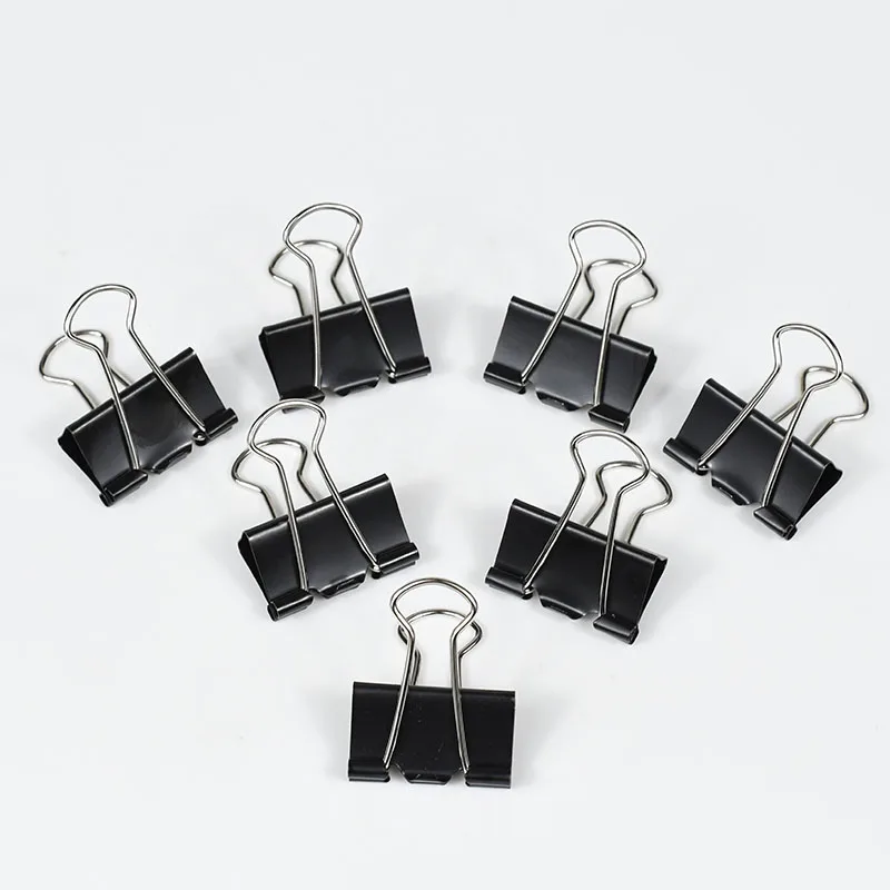 6225B Metal Binder Clips Home Office Books File Paper Organizer Clip Food ClipsStrong clamping force Easy classification