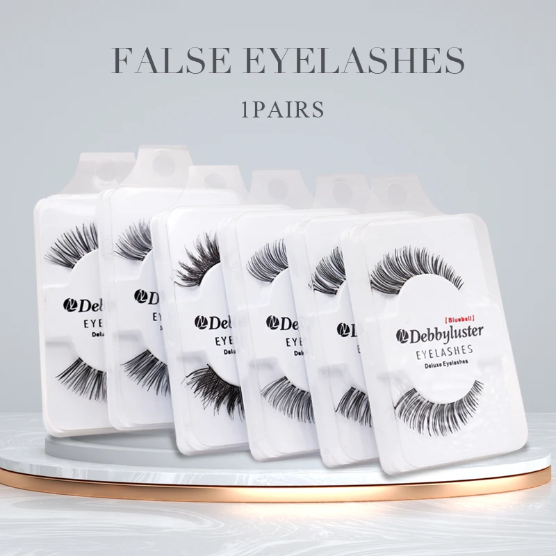 1 Pair Makeup Eyelashes Natural Reusable Hand Made Blooming Extensions Eyelash Black And Brown False Eye Lashes Wholesales