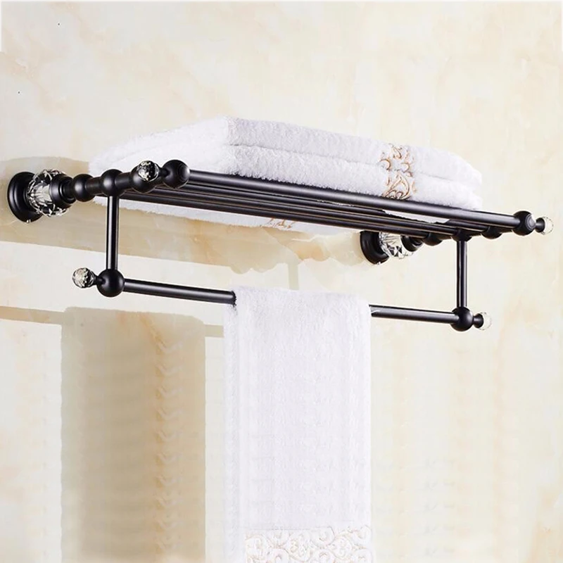 Bathroom Hardware Set Crystal and Brass Towel Rack Paper Holder Towel Bar Corner Shelf Toilet Brush holder Bathroom Accessories