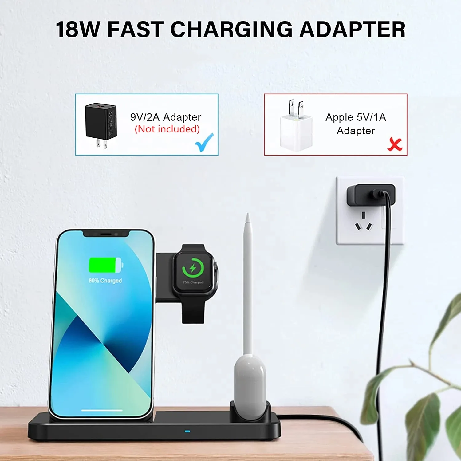 4 em 1 carregadores sem fio suporte para iphone 13 12 11 xs xr x 8 estação doca de carregamento rápido para airpods pro apple relógio 6 se carregador