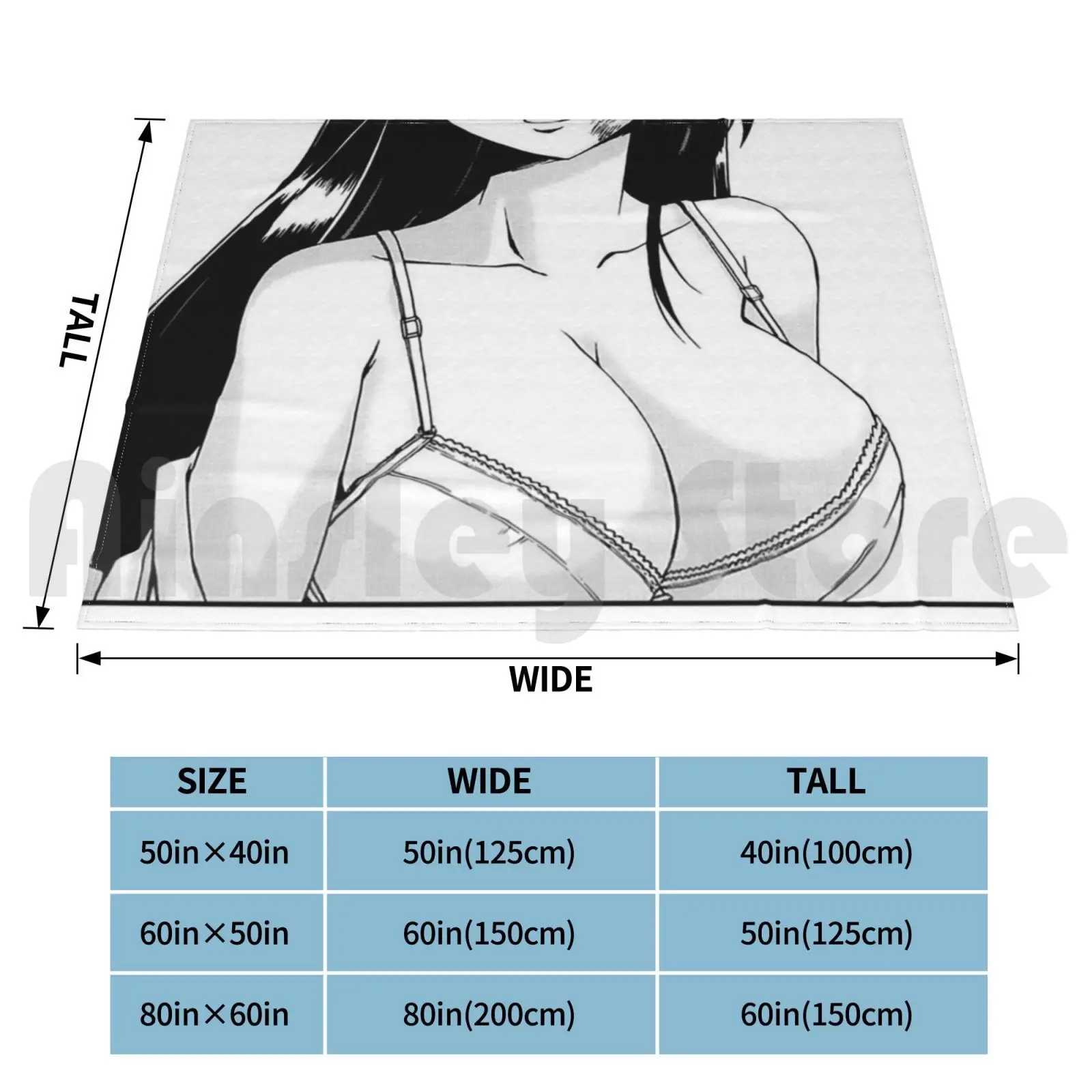 Big Tits Ecchi Girl Blanket For Sofa Bed Travel Waifu Ecchi Manga Sexy Anime Girls Tits Boobs Erotic Sex Lewd