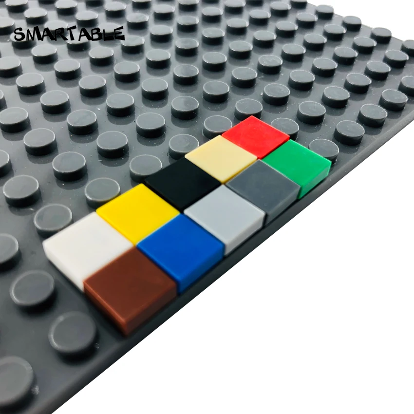 

Smartable Bulk Tile 1x1 with Groove Flat Studs Building Block MOC Parts Toys Compatible Major Brands 3070/3070b 3500pcs/lot