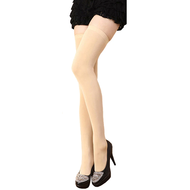 Sexy candy colorWomen Warm Thigh High Stockings Over Knee Socks Velvet Calze Stretch Stocking Temptation Medias Over knee Long