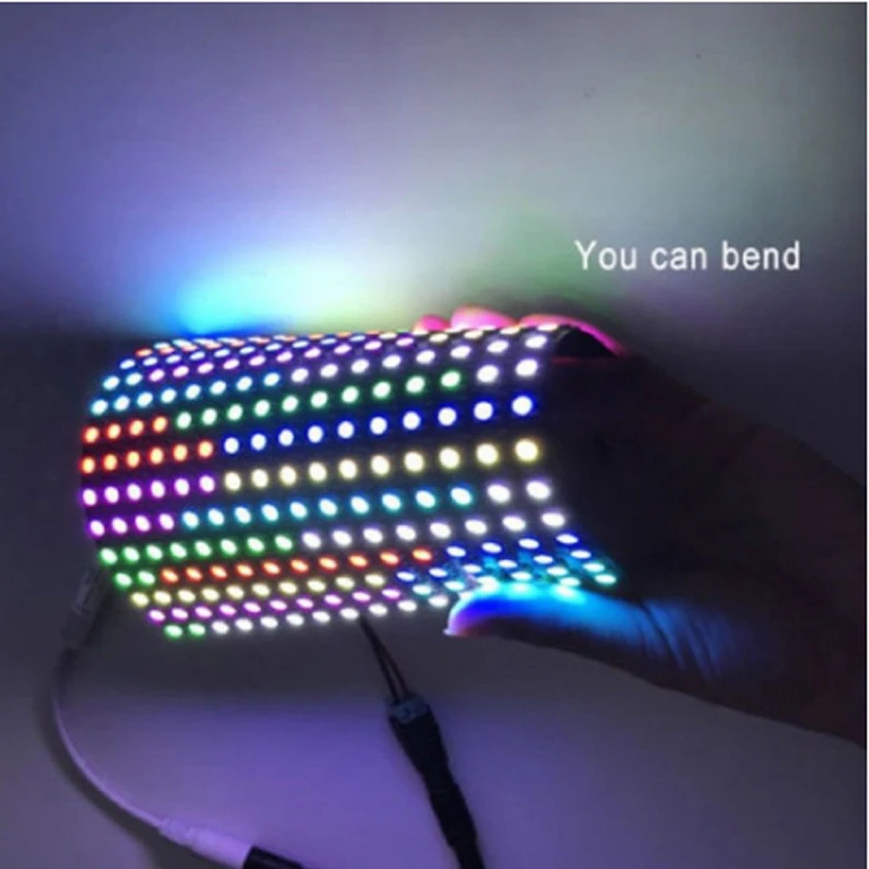 

DC5v 5050 RGB Matrix led Pixel module 8x8 16x16 8x32 IC WS2812B Digital Flexible Panel Individually Addressable Pixels LED strip