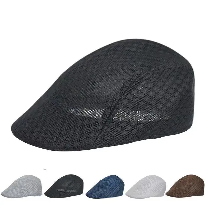 New Fashion Spring Summer Men Mesh beret Hats Breathable Berets Caps for Women Touring Cap Unisex Outdoor Sport Sunhat gorras