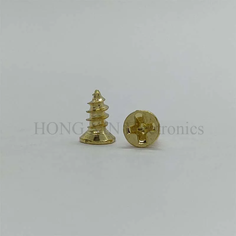 M2.5*6 Caron Steel plated gold countersunk head tapping screw gold flat head cross self tapping wood screw