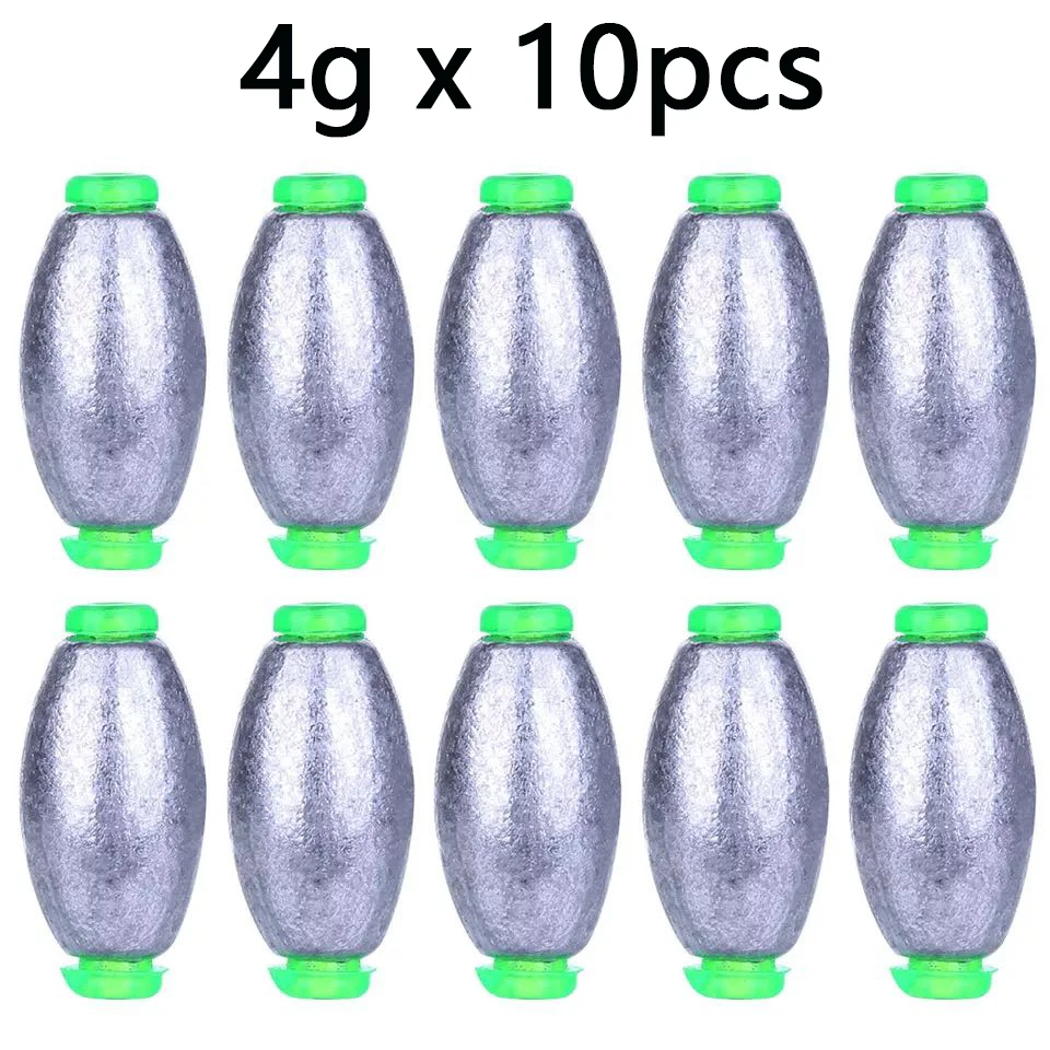 5 stücke/10 stücke Angeln Gewicht Platinen 2g-30g Olive Form Slip Shot Platinen Karpfen Angeln Zubehör