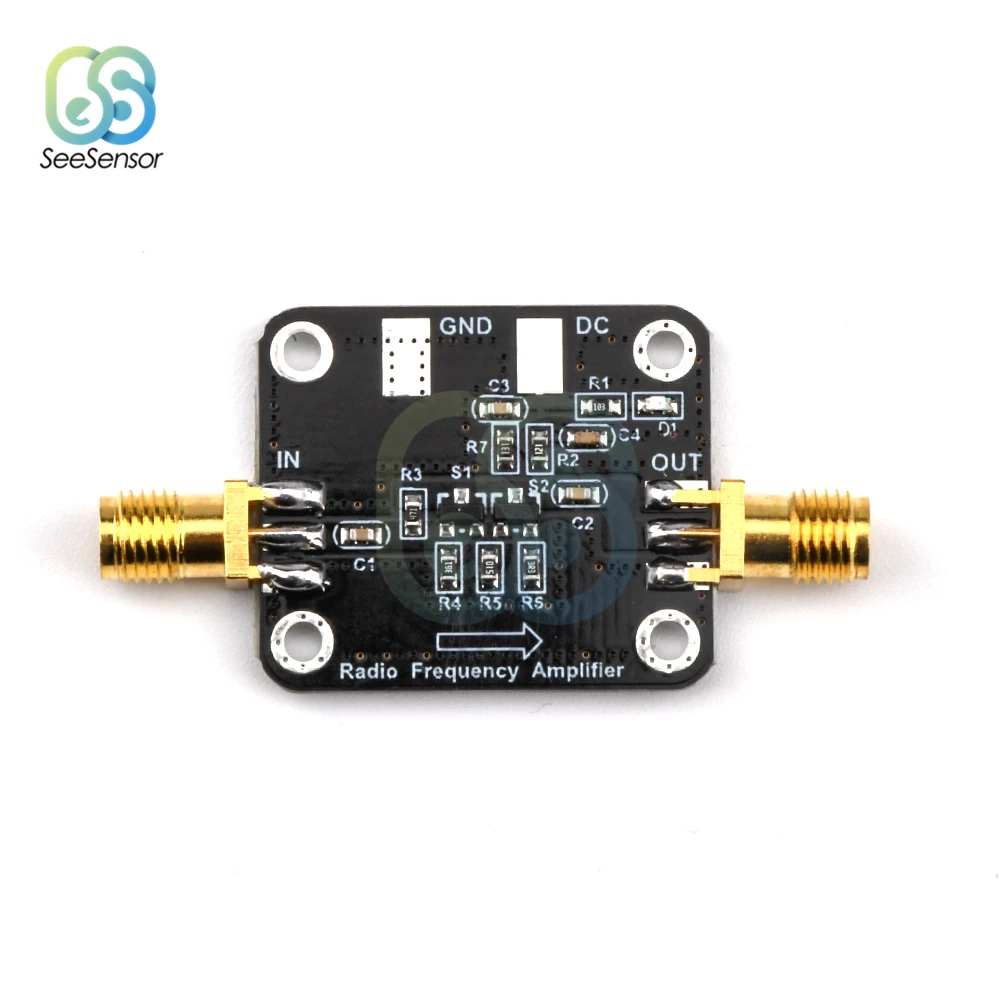 Amplificador de Banda Larga 10khz para 1ghz 10dbm rf Módulo Lna hf Vhf Uhf fm Rádio Amador Placa Amplificadora de Baixo Ruído dc 12v