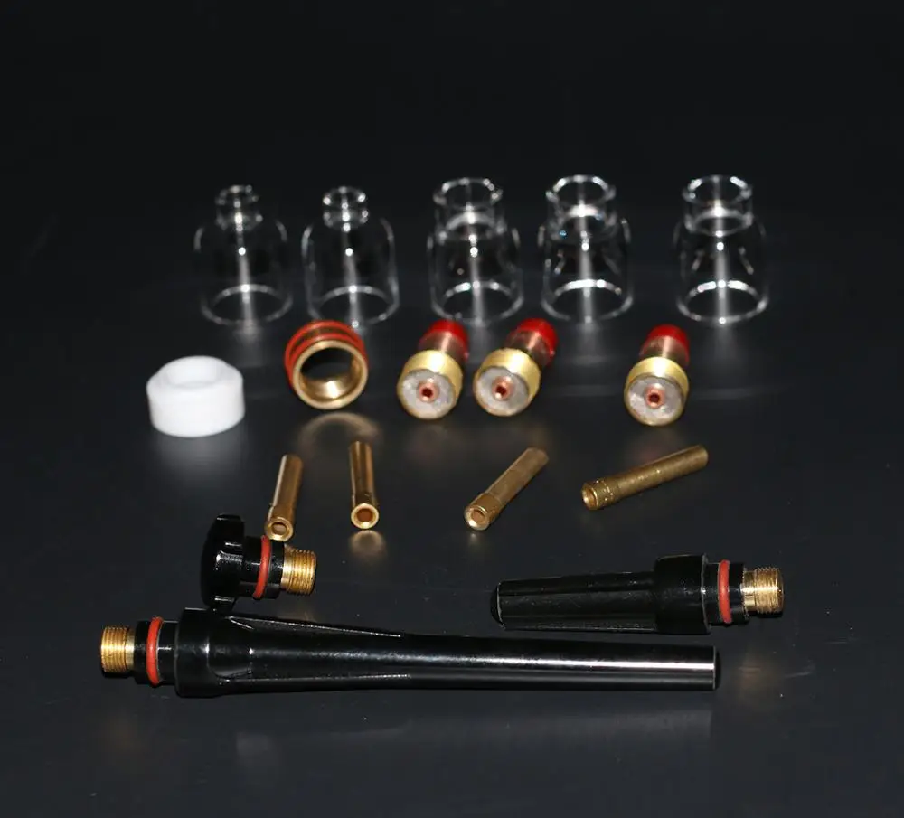 Pyrex Glass Cup Kit TIG Welding Torch Collet Gas Lens For WP17 WP18 WP26