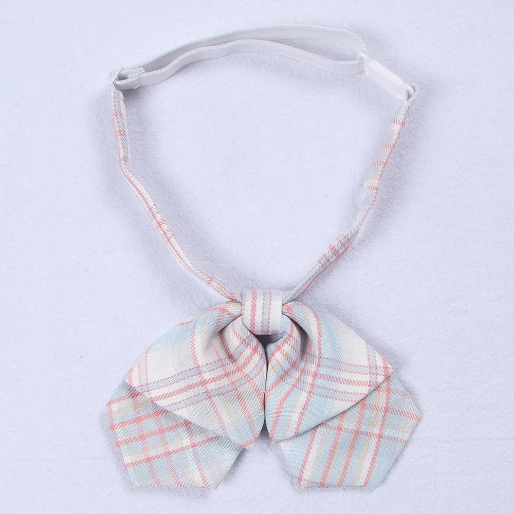 JK Bowtie Đồng Phục Phụ Kiện Nhật Bản Trường Trung Học Nữ Cổ Ren Bướm Nút Thắt Cravat Bản Lưới Preppy Sang Trọng Không Buộc Một phối Nút