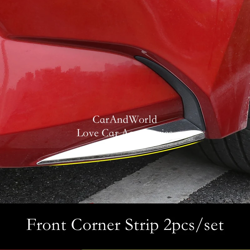 

Передняя угловая полоса, боковой бампер, защитная крышка, накладки для Toyota Corolla/Levin 2019-2021, ABS Chrome, аксессуары для литья автомобиля