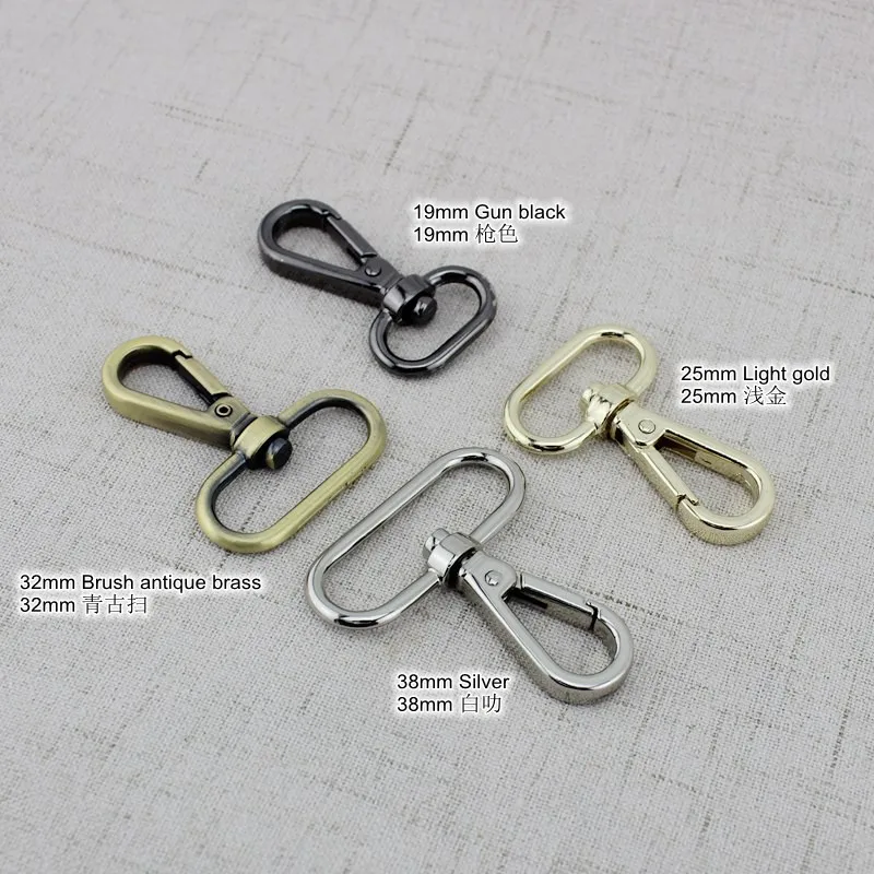 30PCS High Quality Swivel Dog Buckle Handbag hardware Metal Clasp For bag Trigger Snap Hook Buckle Luggage DIY Accessories