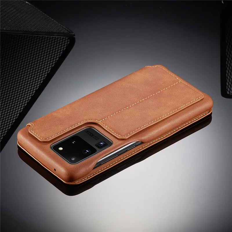 Luxury Ultra Thin Leather Case Flip Cover for Samsung S20 Note 20 Ultra S10 plus S8 S9 S7 A71 A51 A70 A50 A31 A21s Note9 8 case