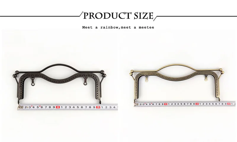 1/2Pcs Deepeel 20.5/27cm Metal Wallet Frame Embossed Hand Pull Parts Purse Bag Handle Kiss Clasp Lock DIY Hardware Accessories