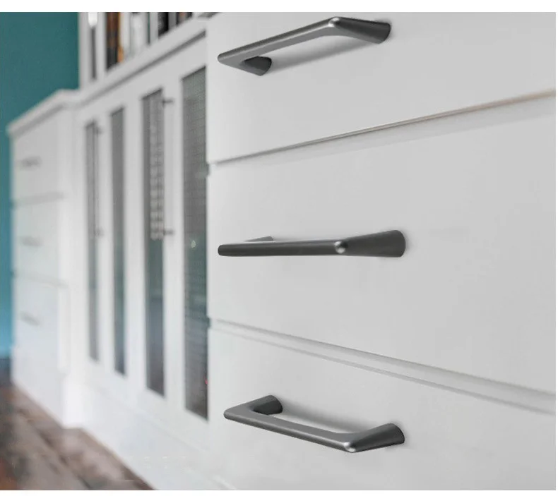 WV Schrank Griffe Perle Grau Messing Gold Schrank Tür Griffe Zink-legierung Schublade Knöpfe Zieht Küche Möbel Griff Hardware,kü – Detail 11