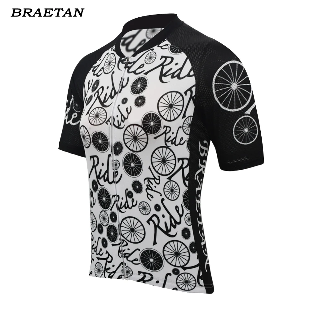 Women Ride Cycling Jersey Black white Cycling Wear Racing Bicycle Clothes Bike Wear Cycling Clothing Road Bike Clothing  Summer