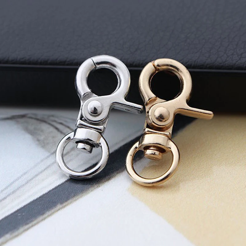 1pcs Metal Snap Hook Trigger Lobster Clasps Clips Spring Gate Leather Craft Pet Leash Bag Strap Belt Webbing Keychain Hooks