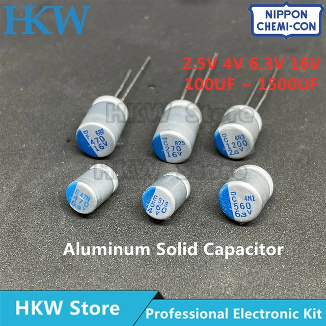 10szt NCC Aluminiowy kondensator stały 2.5V 6.3V 4V 16V 100UF 270UF 470UF 560UF 820UF 1000UF 1200UF 1500UF NIPPON CHEMI CON Oryginalny
