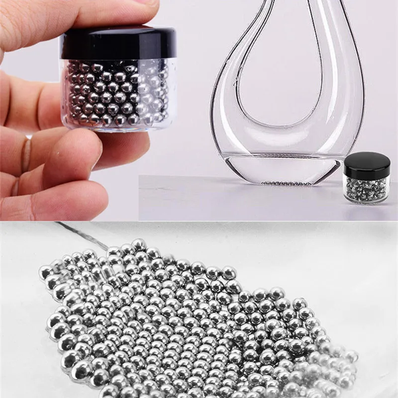 Professional Decanter Cleaning Ball Stainless Steel Cleaning Beads Hotel Bar Wine Glass Cleaning Brush