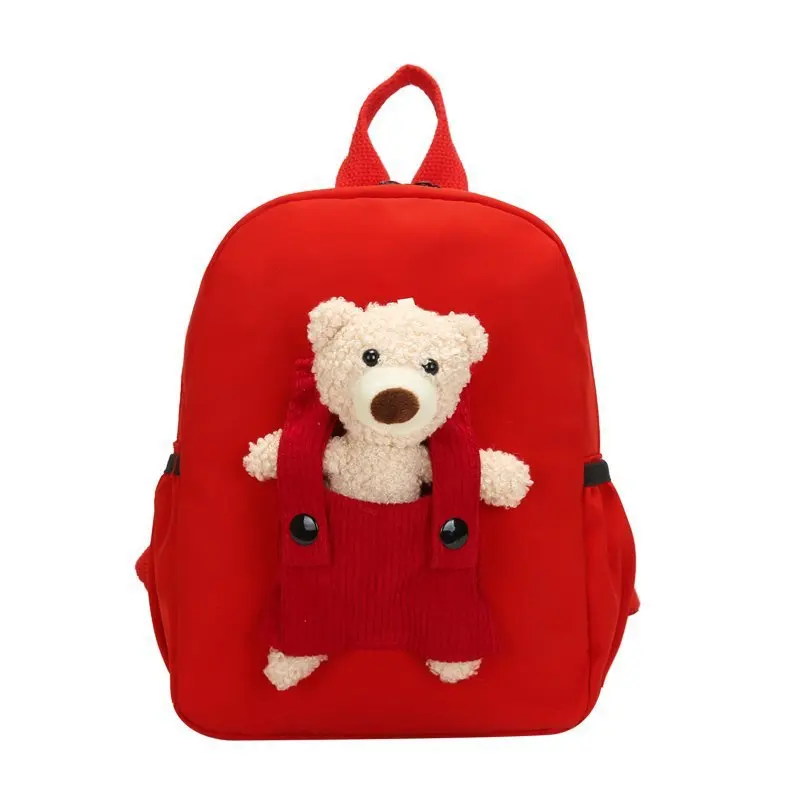 Personalized Toddler Backpack Plush Bear Preschool Bag Kids Custom Name Backpack for Boys Girls Cute Mini Child’s Bag Backpacks